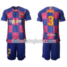 FC Barcelona Matchtröjor Pique 3 Barn Hemma Fotbollströja 2019-2020